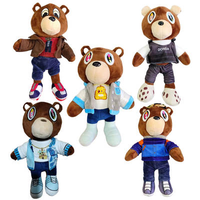 Cross-border new Kanye teddy bear with Kanye teddy bear plush toy doll doll gift