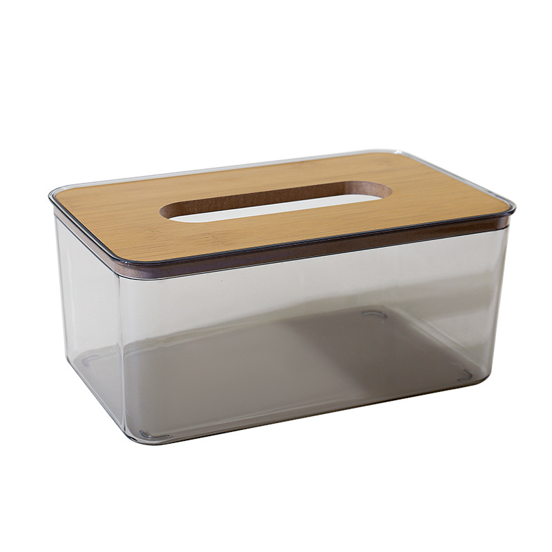 Nordic simple creative transparent tissue box home living room coffee table desktop tissue box Restaurant Hotel storage box