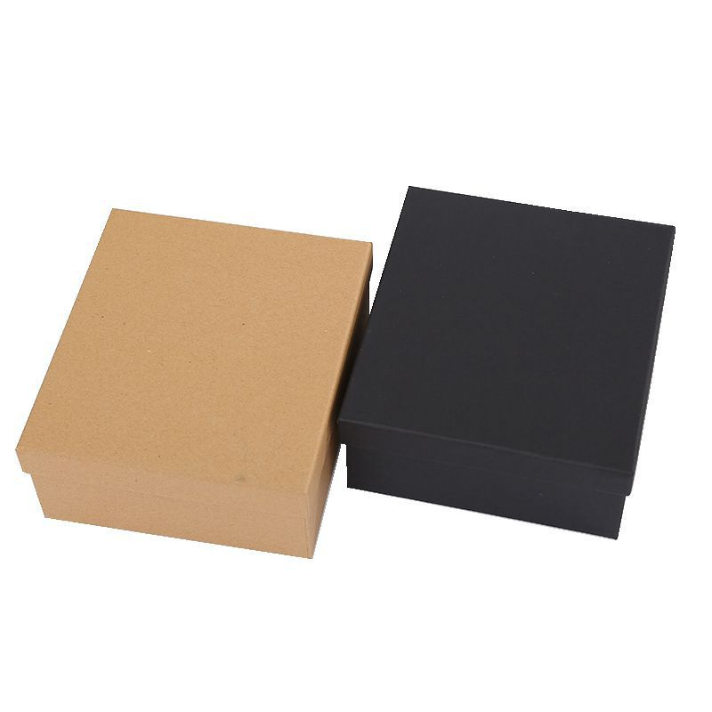 Spot heaven and earth cover paper box Kraft paper gift box birthday gift box cardboard box rectangular black gift box