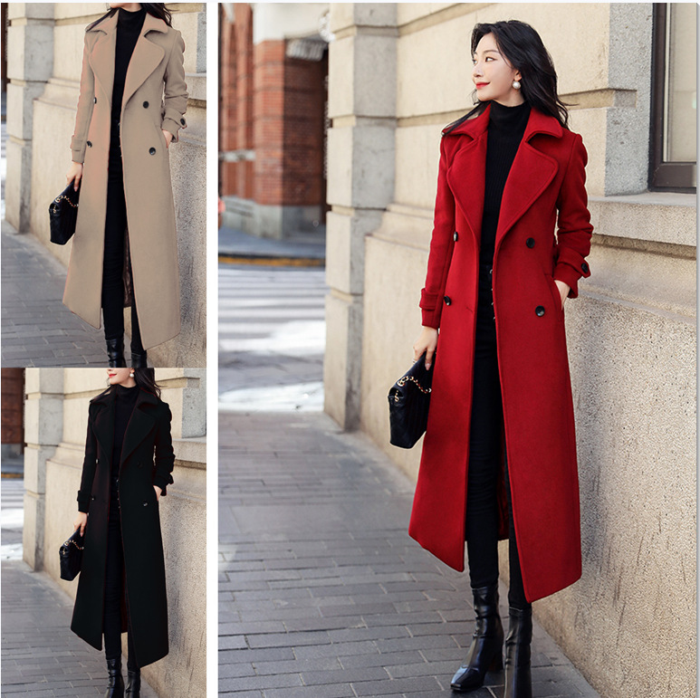 22 autumn and winter New eBay explosion single thickened woolen women coat long Amazon quality Dragon and Fengni coat hair