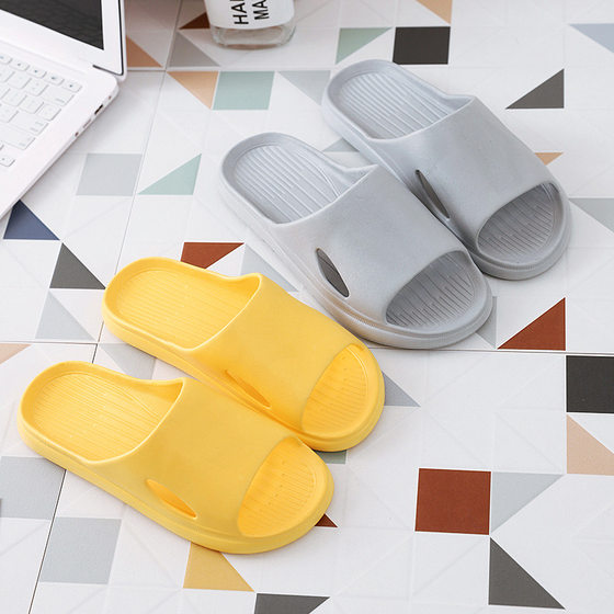 Summer New Bathroom Slippers Wholesale Women's Home Couple Slippers Soft Bottom Indoor Simple Bathing Slippers for Men