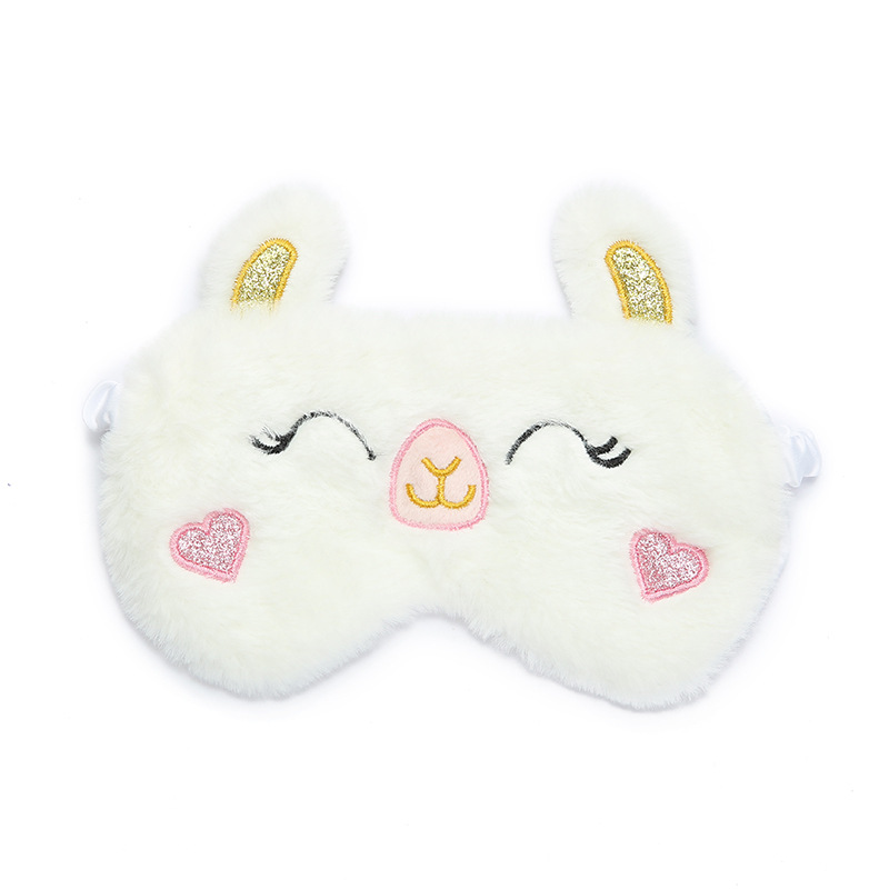 Imitation rabbit hair cute children cartoon eye mask lunch break shading comfortable sleep eye mask manufacturers wholesale
