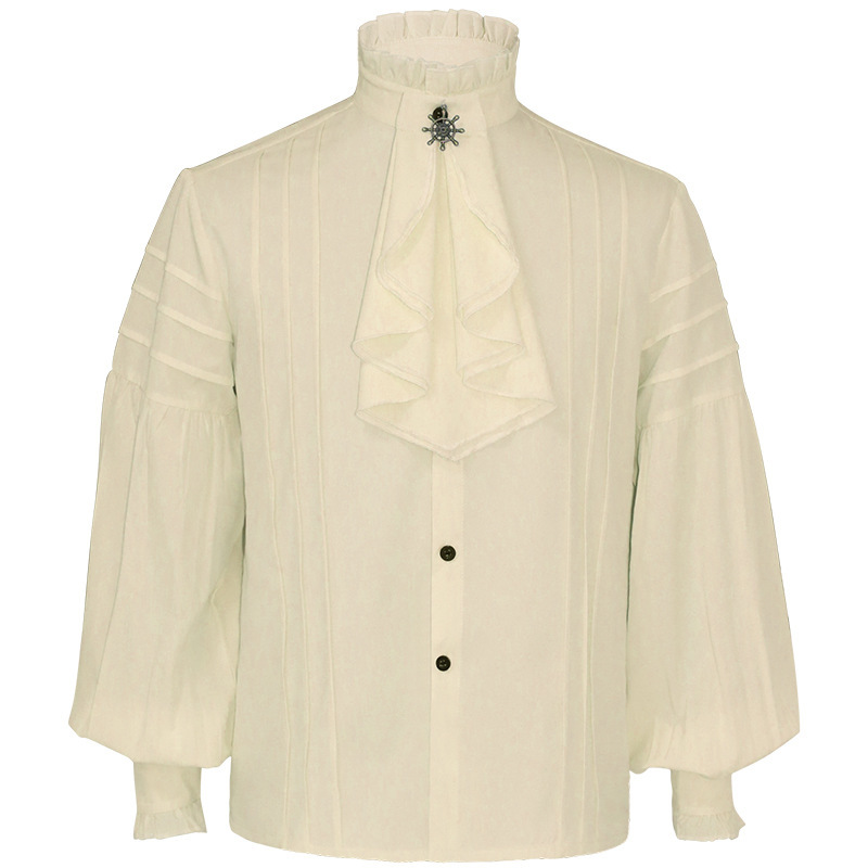 Manzhixin Halloween Performance Dress Renaissance Costume Shirt Medieval Steampunk Pirate Top