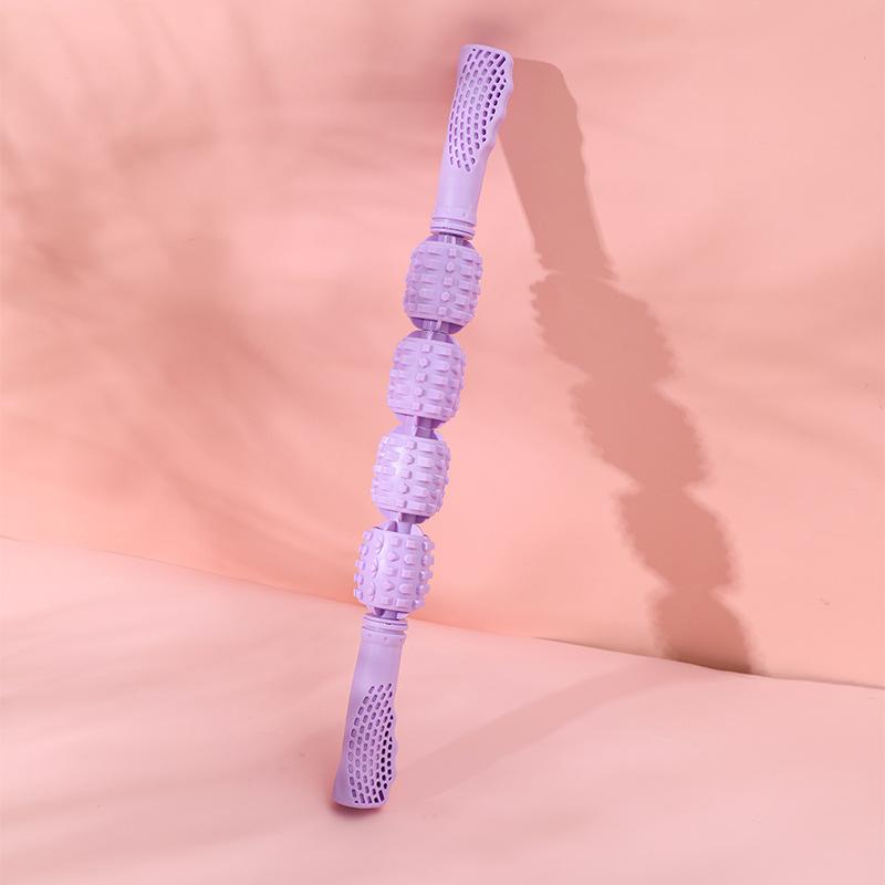 Four-wheel massage Rod ring leg massager large calf arm massage relaxation roller shaft cervical massage artifact