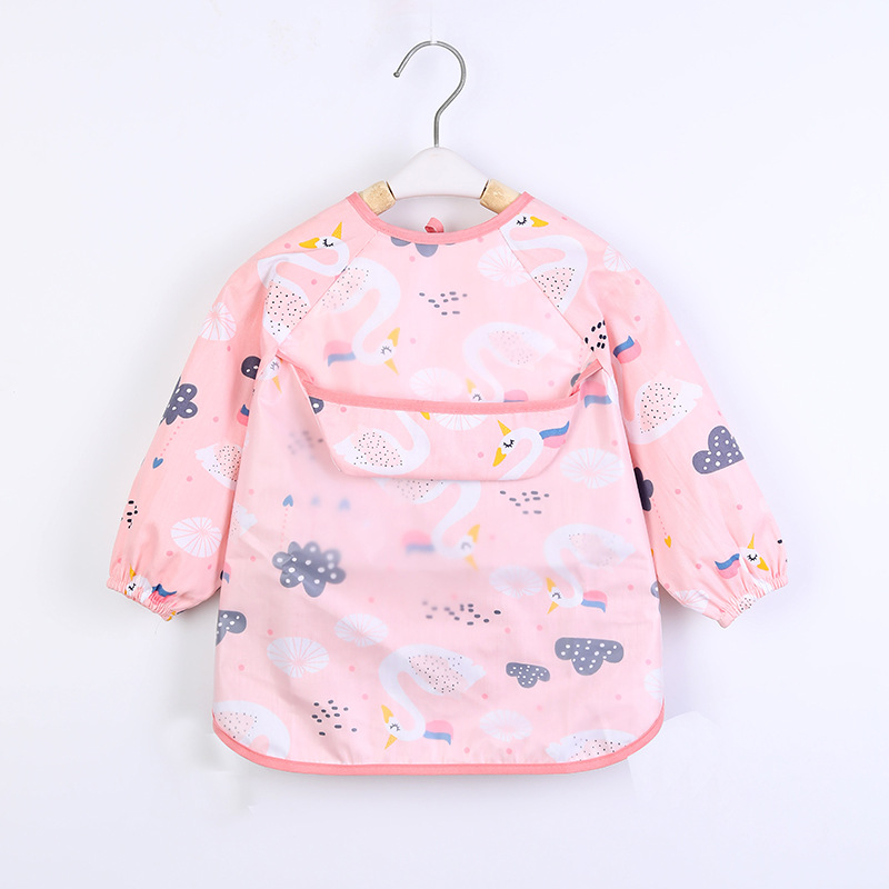 Children's Cotton Overalls Spring and Summer Short-sleeved Long-sleeved Apron Baby Class A Bib 1-3 Years Old Thin Baby Spit Towel