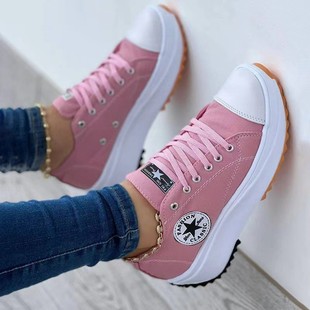 Daifa spring new low-top single-layer shoes women's thick-soled canvas shoes women's canvas in stock platform plus size women's shoes