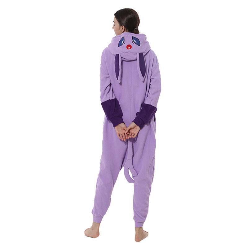 Factory wholesale Halloween cartoon one-piece pajamas polar fleece Ibe animal series couple's home clothes