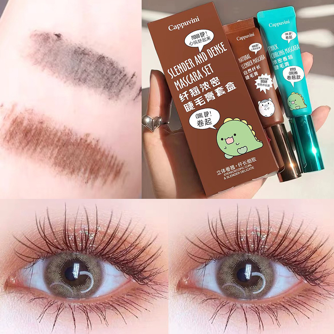 Cappuvini Small Animal Toothpaste Tube Mascara Waterproof Slim Long Curled Not Easy to Snoop Lasting Natural