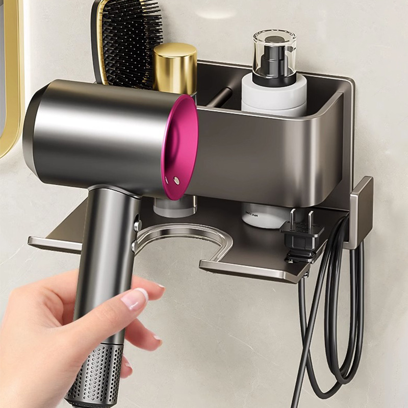 Hair Dryer rack non-perforated toilet wall-mounted hair dryer bracket bathroom Dyson RAM storage rack