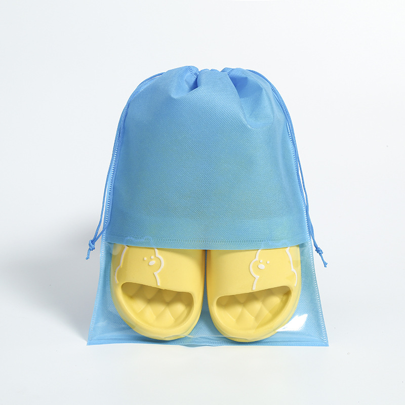 Non-woven drawstring bag customized shoes toy drawstring bag dustproof in stock storage bag drawstring printable logo