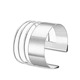 Silver three-line bracelet