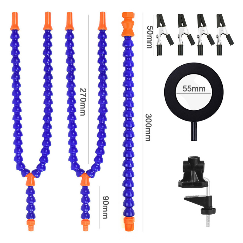 3x USB インターフェース虫眼鏡ランプデスクトップクランプ PCB 溶接ブラケット補助アーム溶接サードハンドツール|undefined