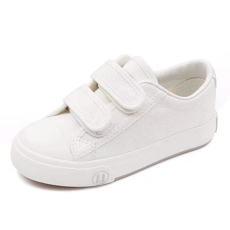 Crayon Little Star Children's White Shoes Boys and Girls Shoes Kindergarten White Cloth Shoes Children's Canvas Board Shoes for Primary School Students