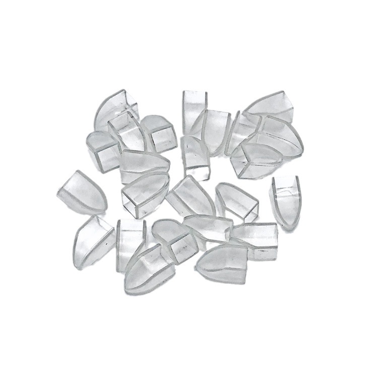 Transparent Dead Skin Pliers 8710PE Small Protective Sleeve Beauty Pliers 8712 Rubber Particle Pliers Head PVC Soft Plastic Square Pliers Sleeve
