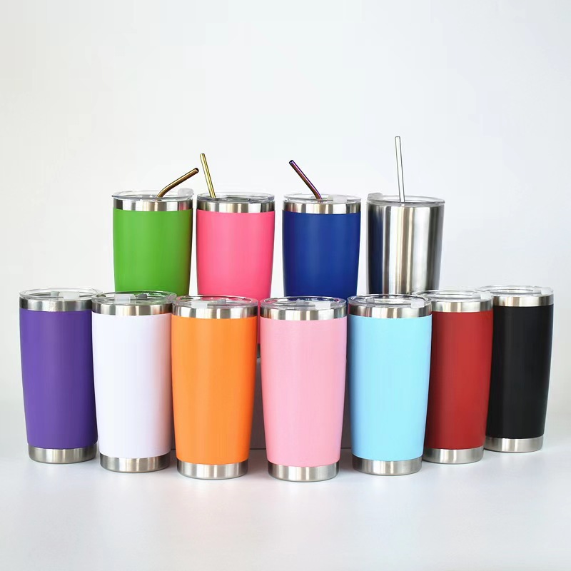 Cross-border 20oz spray car car cup 304 stainless steel 20oz beer ice cup foreign trade 20oz car cup