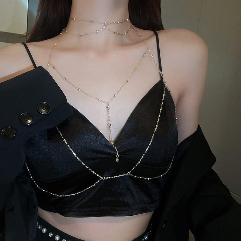 4# gold (body chain + neck chain)