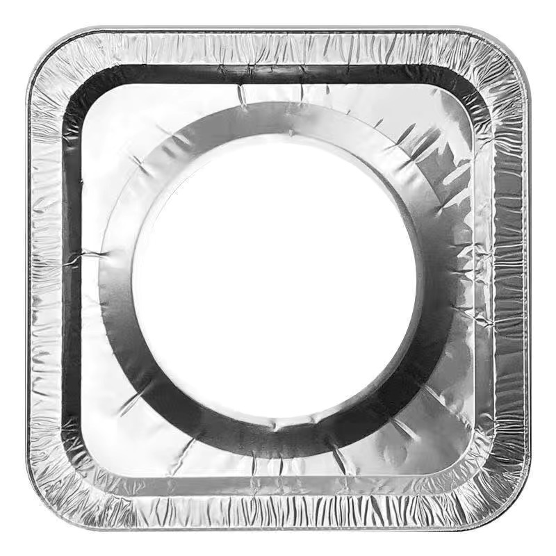 Aluminum foil paper gas stove disposable tin foil paper liquefied gas tin paper ring high temperature resistant oil-proof gas stove protection sticker