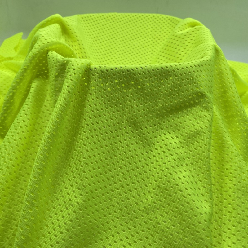 In stock 75D low elastic hole cloth polyester mesh cloth moisture wicking basketball clothes cloth sportswear vest lining