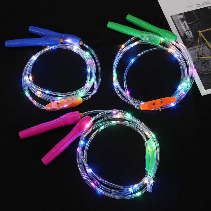 Luminous skipping rope fitness weight loss exercise fat burning Internet celebrity cool night fluorescent adult children Primary School students dedicated