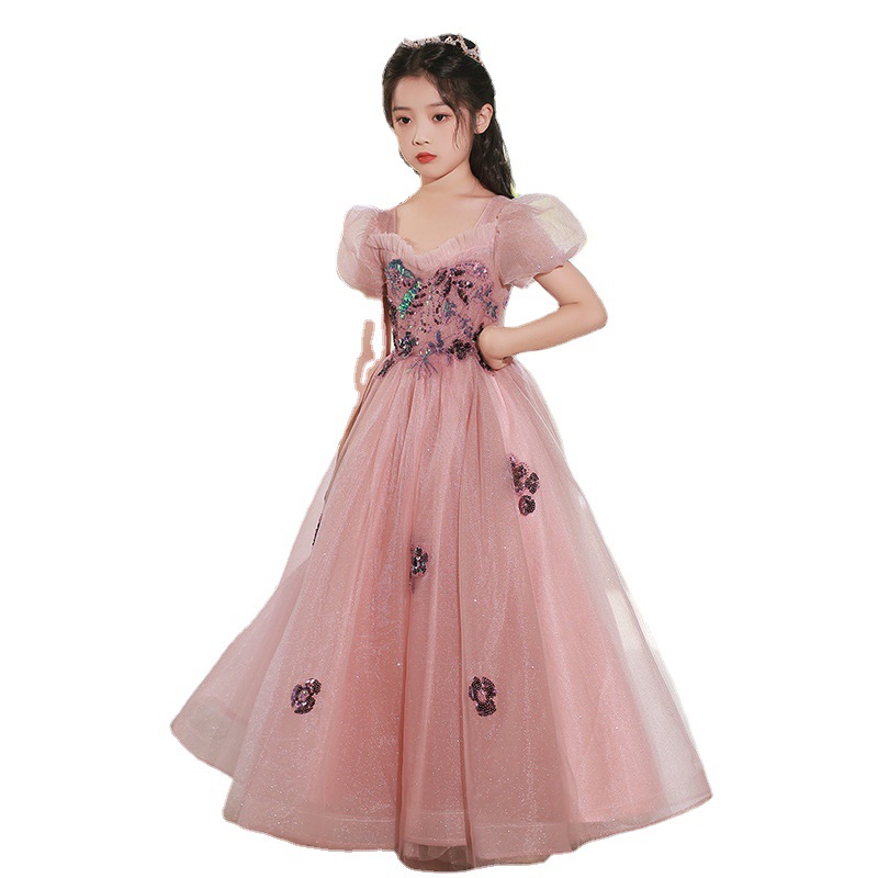 Children's Clothing Children's Dress Princess Dress Stylish Girl's Piano Playing Dress Flower Girl's Wedding Girl's Evening Dress