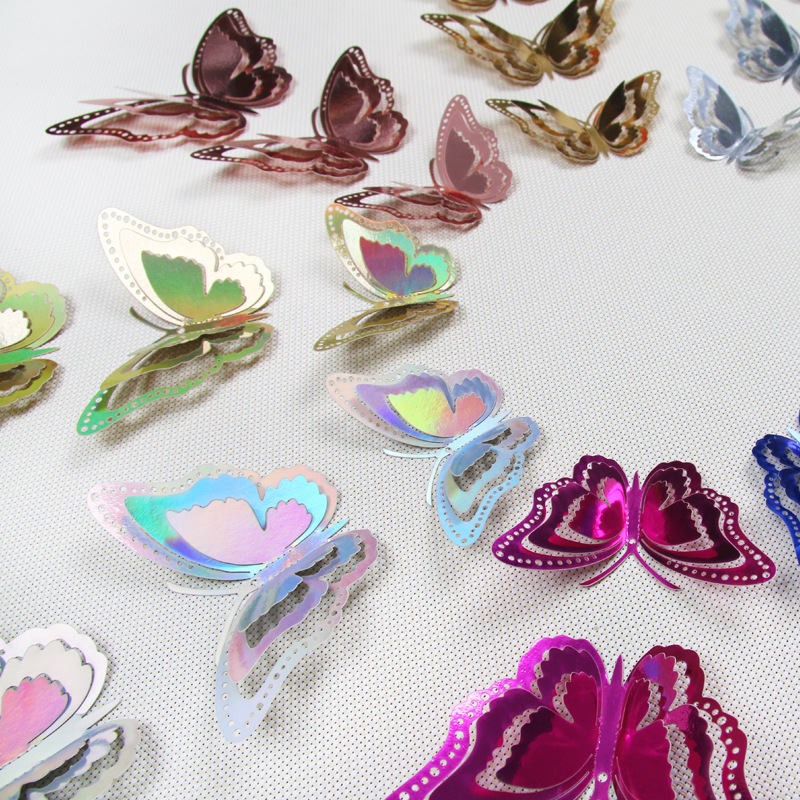 3-Layer Hollow Butterfly 3D Hollow Paper Butterfly Amazon Foreign Trade Wedding Festival Decoration Home Decorations