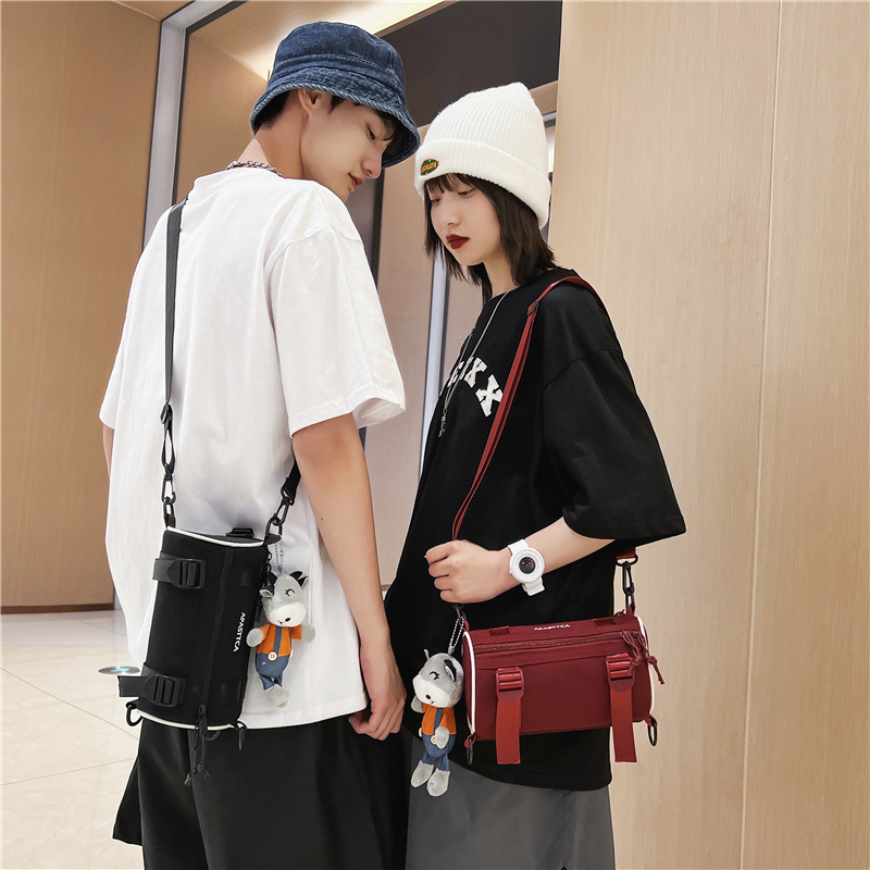 Fashionable Cool Functional Tooling Bag Couple's Large Capacity Shoulder Crossbody Bag Japanese Street Harajuku College Students Casual Bag