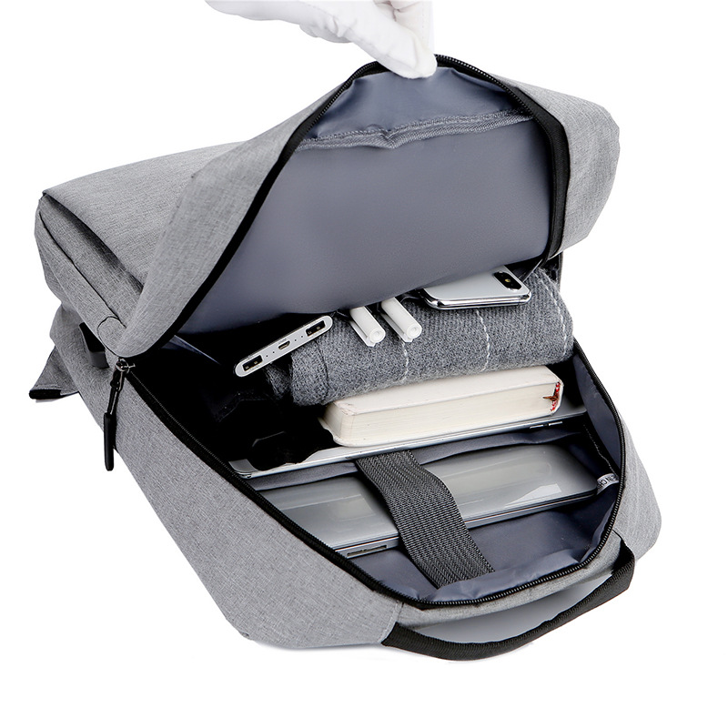 New Double Shoulder Bag Business Laptop Travel Lightweight Simple Sports Backpack Nylon School Bag with Logo Printing