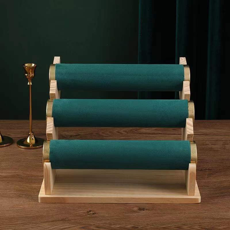 Solid Wood Bracelet Display Stand Watch Hand String Hair Ring Head Rope Hanger Jewelry Bracket Jewelry Display Props