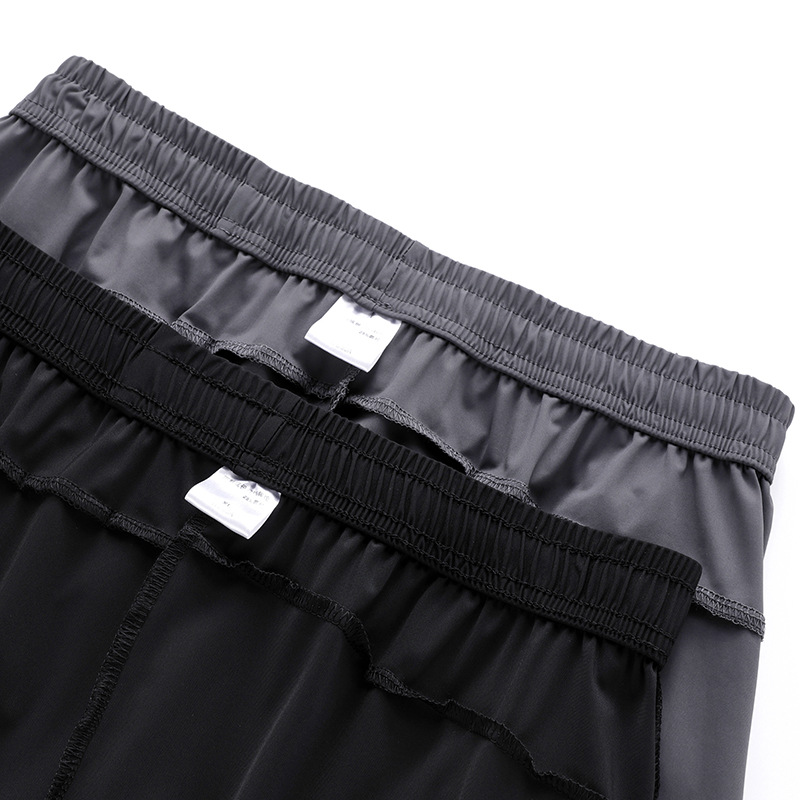 Ice Silk Pants Men's Summer Thin Men's Casual Pants Breathable Leg Loose Pants Quick-drying Air-conditioning Sports Pants