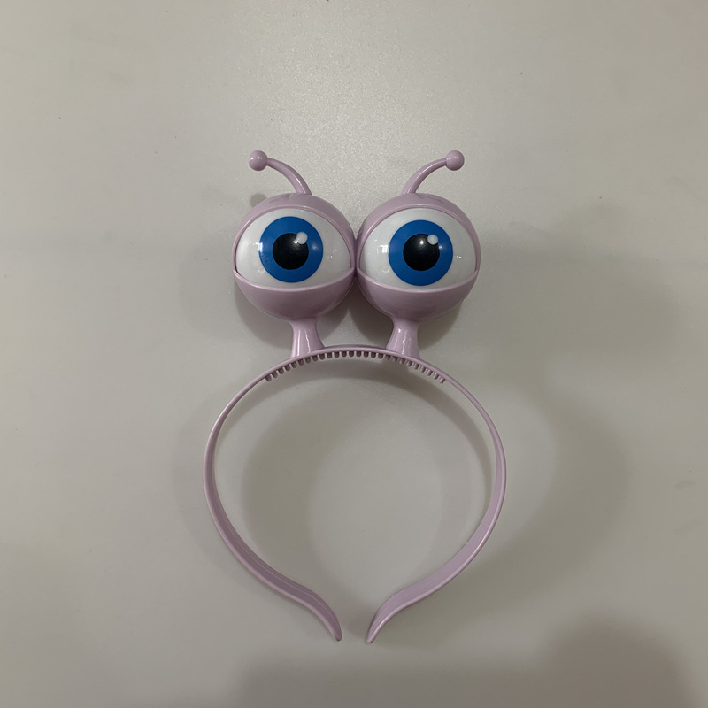 New cross-border flash eyeball headband LED luminous Halloween decoration props big eyes alien headband