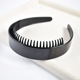 1# bright black wide tooth hairband