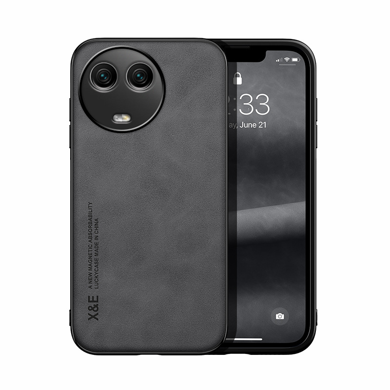 For OPPO Realme14 Light Luxury Sheepskin Phone Case Neo7X Car Magnetic All-inclusive Drop-resistant Protective Case