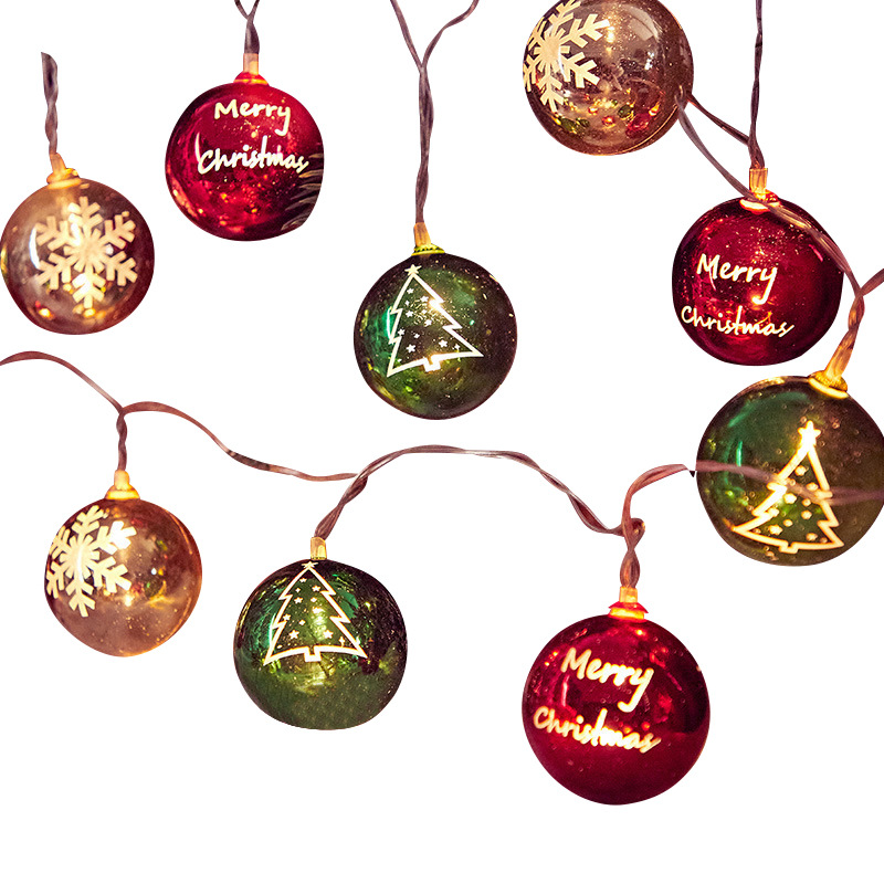 Christmas lights string led Christmas tree old man waterproof lights indoor atmosphere decoration snowflake string lights stall star lights