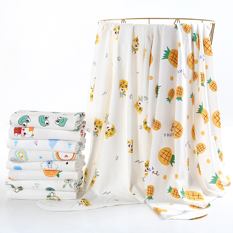 Bag Baby Cushion Four Seasons Pure Cotton Bag Single Baby Cushion Cushion Blanket Swaddling Towel Newborn Knitted Wrapping Towel