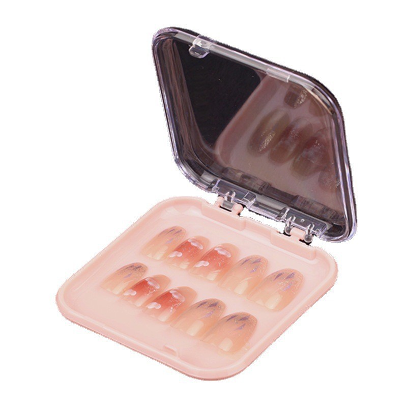 Wear nail acrylic box nail box multi-color bar storage box wholesale wear nail transparent box