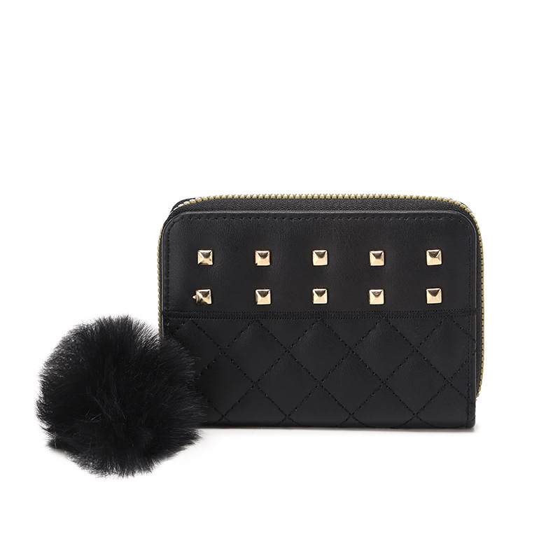 Ladies coin purse wholesale 2023small purses live e-commerce generation texture small bag rivet wallet women