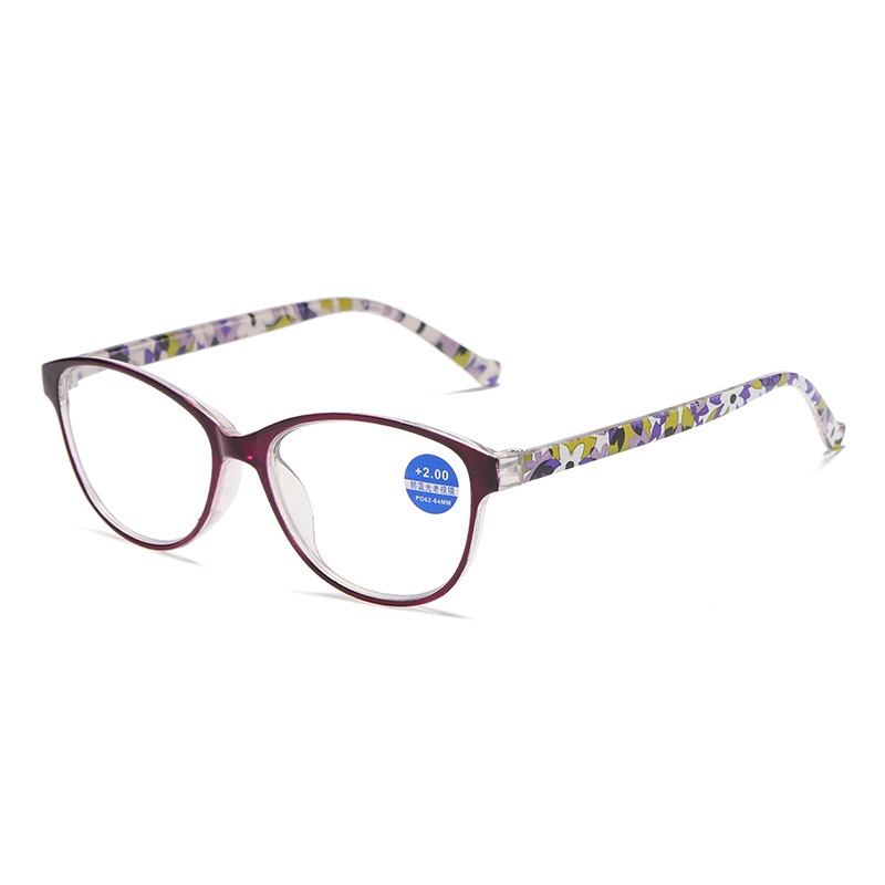 New fashion printed anti-blue light presbyopic glasses men and women HD wear-resistant presbyopic glasses middle-aged and elderly glasses 856