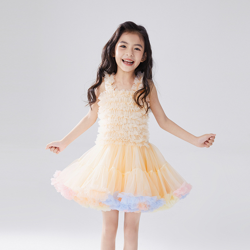 Girls Tutu dress Summer 2025 New Baby One-year-old Western Style Dress Princess Dress Children's Day Performance