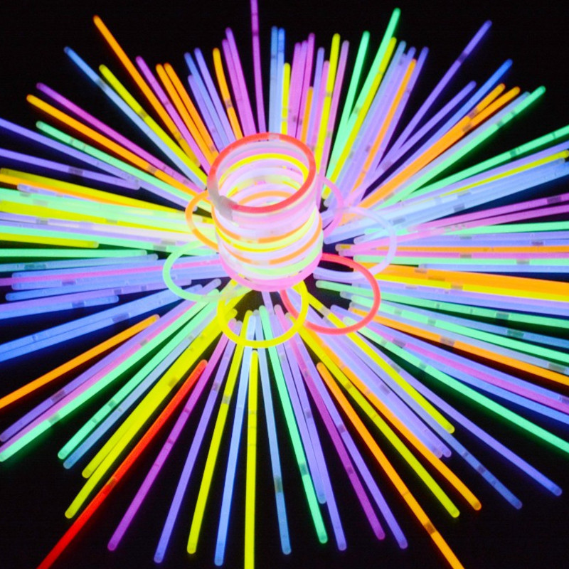 Glow Stick Colorful Nightlight Bracelet Disposable Children's Toy Concert Party Dance Props Silver Stick