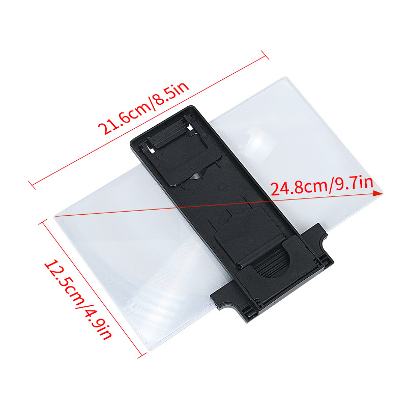F06 mobile phone screen amplifier HD magnifying glass folding desktop stand multi-function reader cross-border