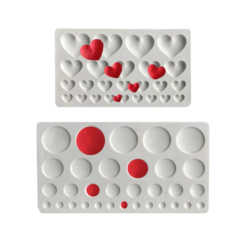 DIY Size Love Silicone Mold Chocolate Dessert Decoration Fondant Cake Valentine's Day Love Plug-in Edge