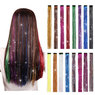 BB clip tinsel hair gold laser gold color colorful metal wire hair clip source factory
