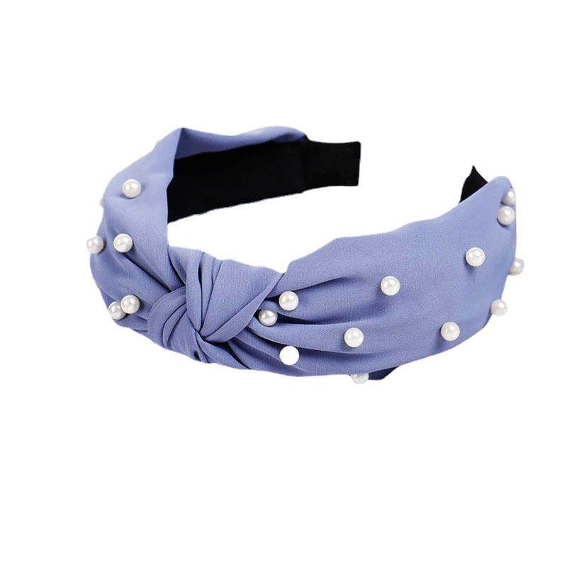 Fabric wide-brimmed hair hoop ins sweet pearl fabric hair hoop knot wash hair accessories hair hoop wholesale