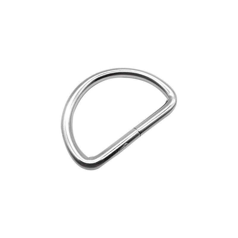 Self-produced high-strength D-ring 304 stainless steel D-buckle environmental protection metal wire seamless semicircular D-ring