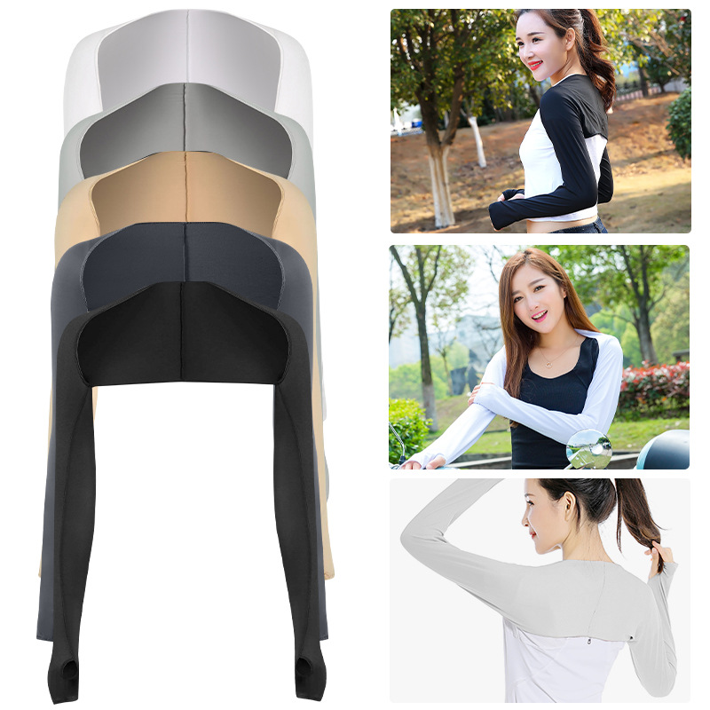 Summer outdoor riding shawl integrated sleeve golf sports sunscreen shawl multi-purpose sunshade ice silk sleeve