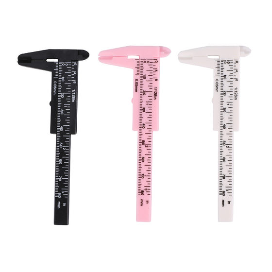 Plastic caliper mini tattoo eyebrow ruler measuring eyebrow caliper vernier caliper wholesale