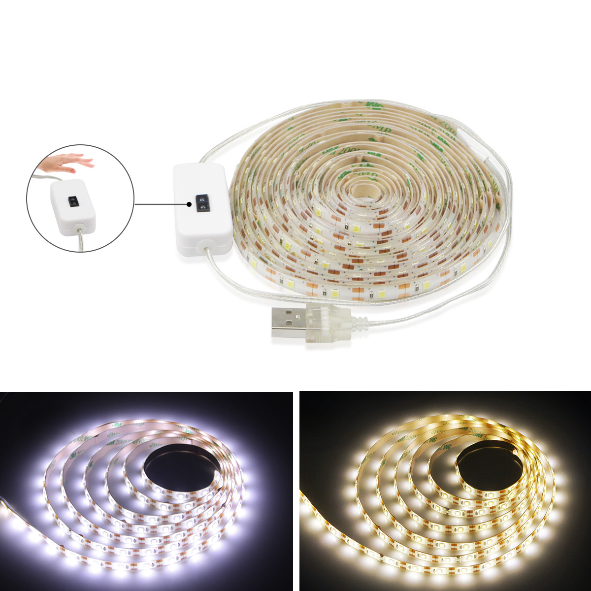 Wholesale waterproof LED lights with hand sweep induction cabinet lights household cabinet lighting layer lights wine cabinet fill light strip