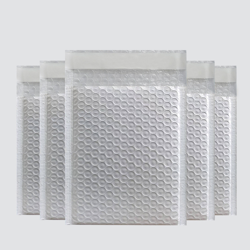 Bubble Bag Matte Composite Pearlescent Film White Packing Express Thickened Bubble Bag Envelope Bag Shockproof Bubble Bag