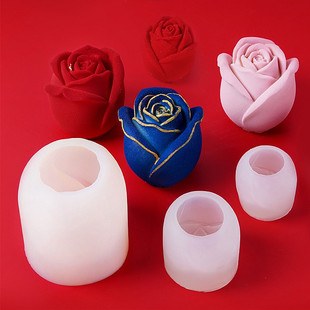 Three-dimensional Rose Ice Cube Silicone Mold Whiskey Ice Hockey Ice To Be Put Rose Mold Cake Mold