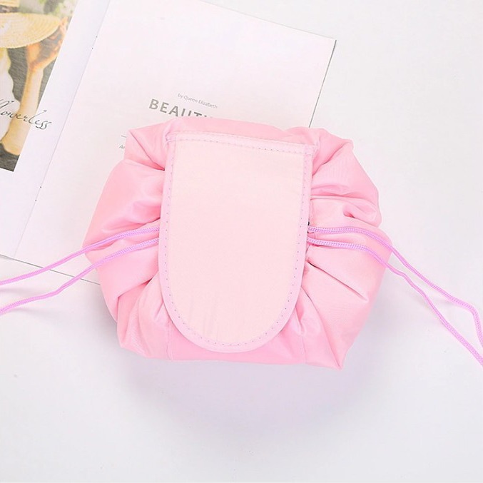 Lazy cosmetic bag lazy drawstring cosmetic bag storage bag Korean style storage bag portable travel storage bag lazy bag